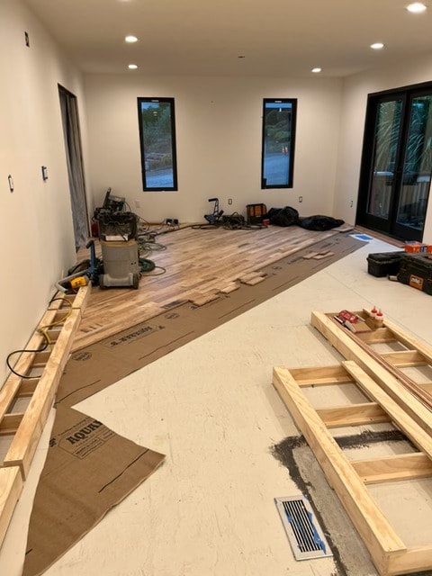 White Oak Installation — In Progress